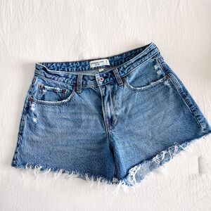 Abercrombie & Fitch Baggy Low Rise Denim Shorts